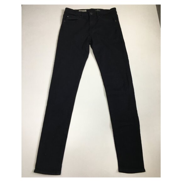 AG ADRIANO GOLDSCHMIED 5 Pocket Black THE FARRAH High Rise Skinny Slim Fit Jeans - Picture 1 of 14